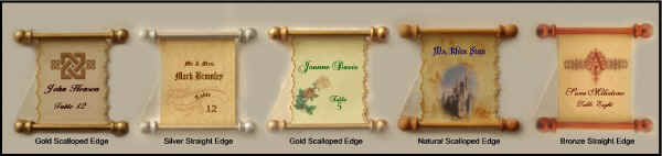 Scroll Place Cards