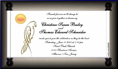 Scroll Invitation-Sun Dove