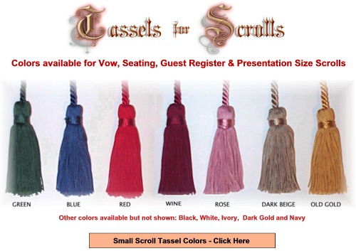 scroll tassels